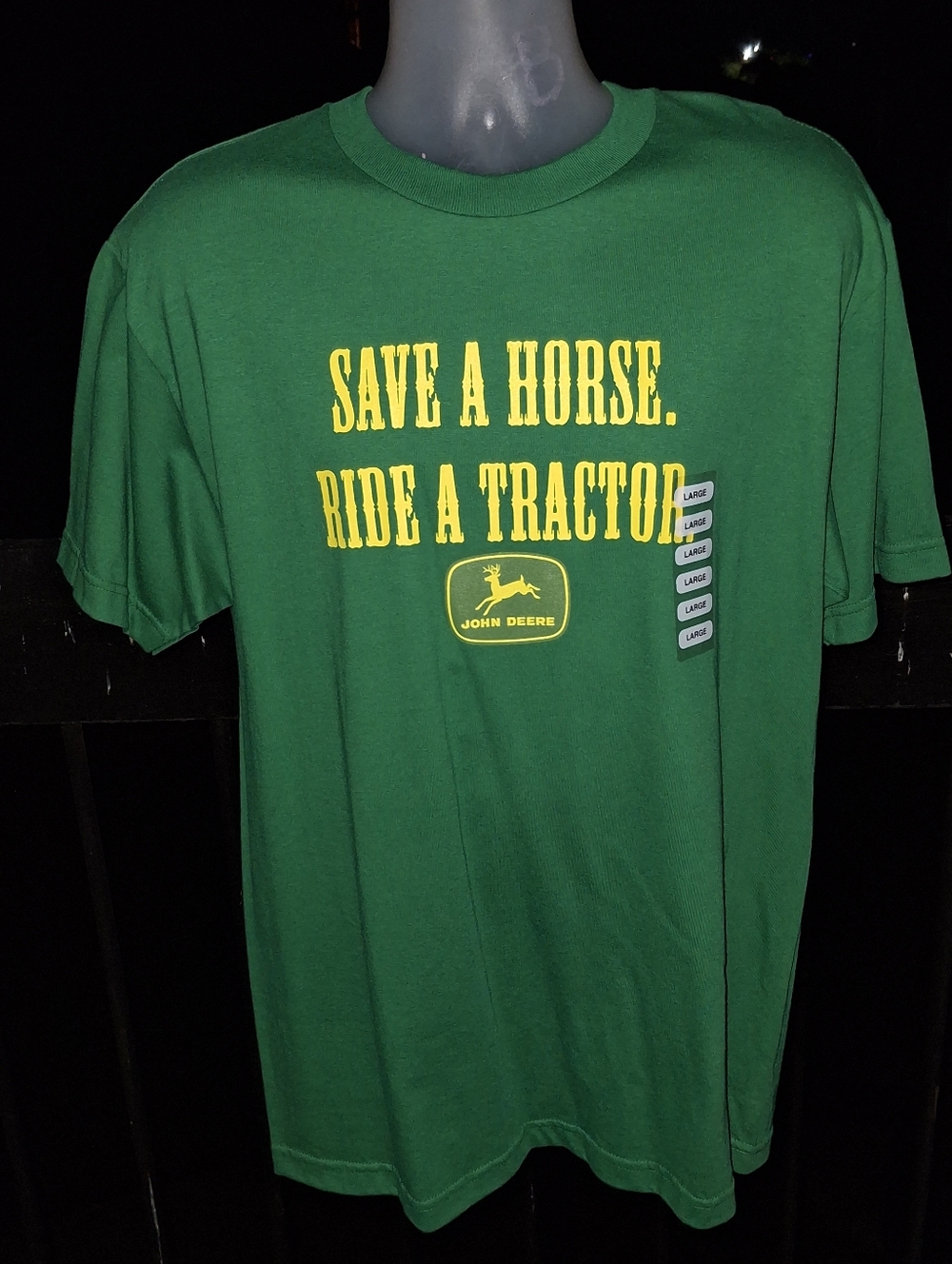 NWT JOHN DEERE Save A Horse Ride A Tractor T Shirt Size Large